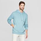 Men's Standard Fit French Terry Pull Over Hoodie - Goodfellow & Co Blue Cohosh