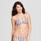 Tori Praver Seafoam Women's Striped Triangle Bikini Top - Sea