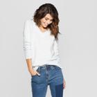 Women's Long Sleeve Slouchy V-neck Pullover Tunic - Almost Famous (juniors') Blue