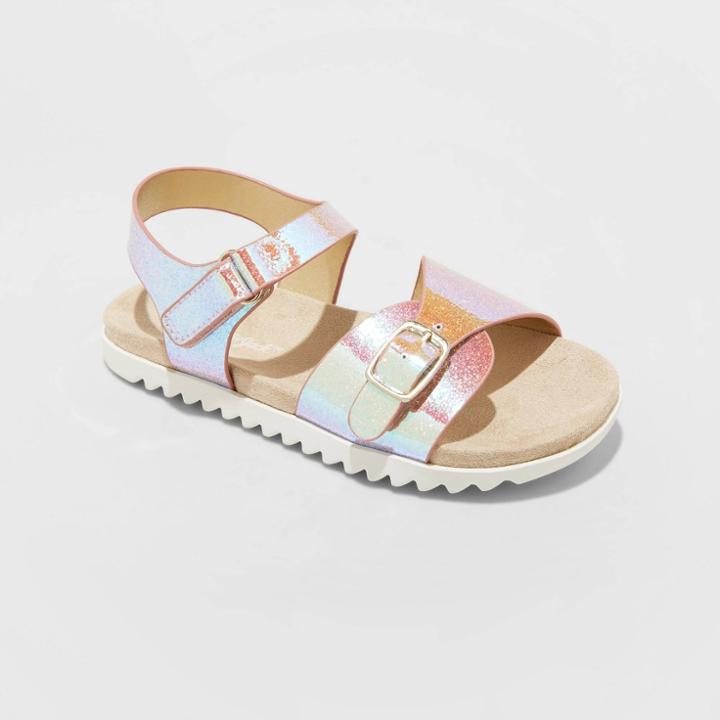 Toddler Girls' Shaelyn Molded Footbed Sandals - Cat & Jack Gold