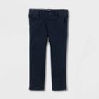 Toddler Girls' Uniform Straight Pants With Rib Waistband - Cat & Jack Navy