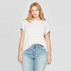 Women's Plus Size Sleeveless Crewneck Meriwether Pocket T-shirt - Universal Thread White