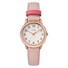 Women's Timex Easy Reader Watch With Leather Strap - Pink Tw2r62800jt,