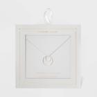 Distributed By Target Sterling Silver Double Circle Necklace -