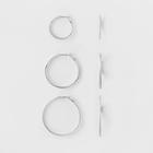 Target Hoop Earring Set 3ct - A New Day Silver,