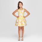 Plus Size Girls' Floral Print Dressy Dress - Cat & Jack Yellow M Plus,