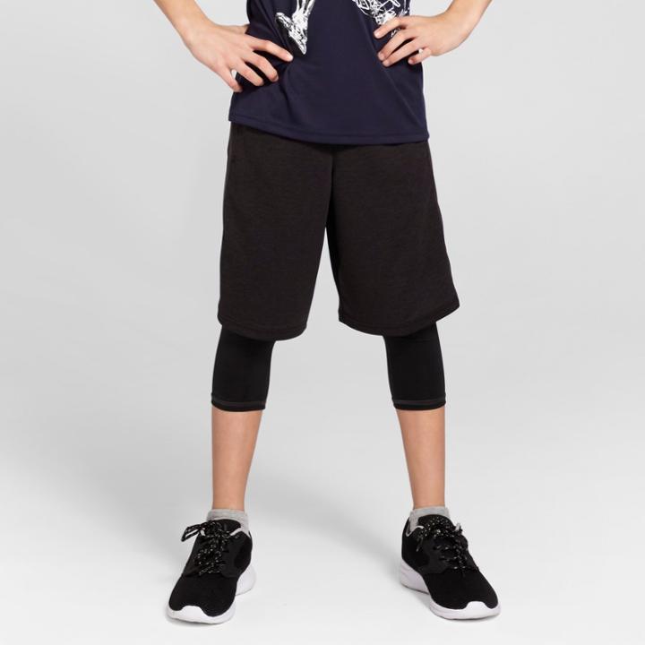 Boys' Heather Training Shorts Black Heather Xl - C9 Champion