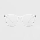 Women's Blue Light Filtering Round Glasses - A New Day Clear