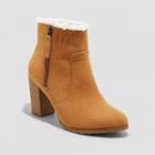 Women's Cici Faux Fur Lined Heeled Fashion Boots - Universal Thread Cognac