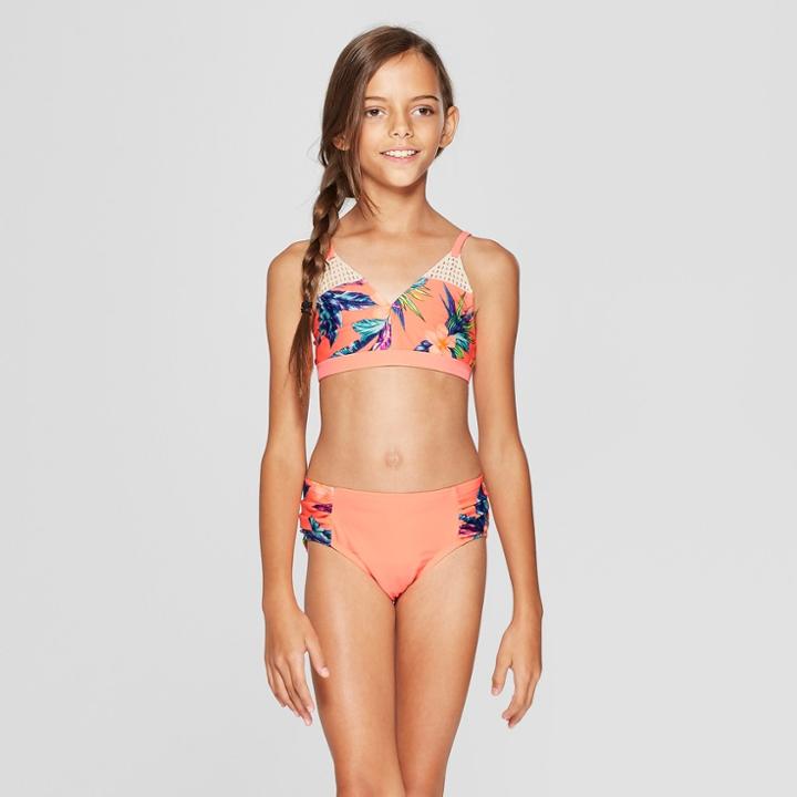 Girls' Maui On My Mind Bikini Set - Art Class Coral
