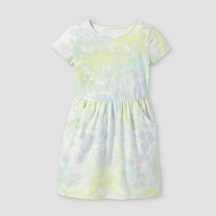 Girls' Printed Short Sleeve Knit Dress - Cat & Jack Xxl,