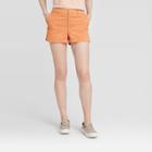 Women's High-rise Regular Fit 3 Chino Shorts - A New Day Orange