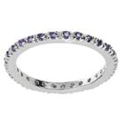 Journee Collection 1/4 Ct. T.w. Round-cut Cz Eternity Prong-set Ring In Sterling Silver - Purple,