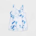 Maternity Tie-dye Button-front Tank Top - Isabel Maternity By Ingrid & Isabel Blue