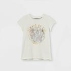 Girls' Disney Princess Always Be You Cap Sleeve Graphic T-shirt - Off White Xs - Disney