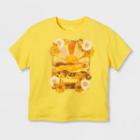 Girls' Boxy Cropped Graphic T-shirt - Art Class Yellow