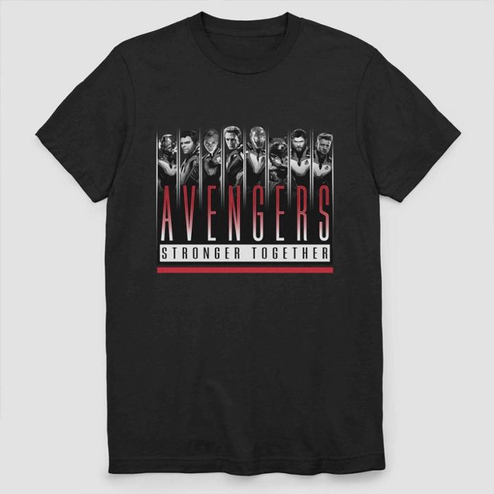 Men's Marvel Avengers Endgame Stronger Together Short Sleeve Graphic T-shirt - Black