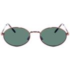 Women's Small Oval Metal Sunglasses - Wild Fable Brown