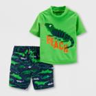 Baby Boys' 2pc Iguana Rash Guard Set - Just One You Made By Carter's Green