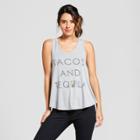 Women's Tacos And Tequila Graphic Tank Top - Zoe+liv Heather Gray