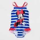 Toddler Girls' Disney Minnie Mouse One Piece Swimsuit - Navy