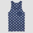 Mad Engine Men's Star Graphic Tank Top - Heathered Navy Blue