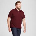 Men's Big & Tall Standard Fit Pique Polo Shirt - Goodfellow & Co Burgundy (red)