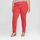 Women's Plus Size Skinny Jeans - Universal Thread Red