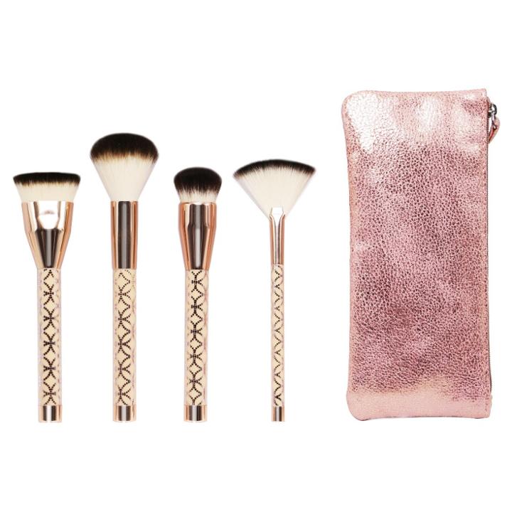 Target Brush And Bag Set In Rose Gold