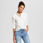 Target Women's Long Sleeve Camden Button-down Shirt - Universal Thread White
