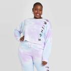 Women's Friends Plus Size Tie-dye Graphic Sweatshirt - White