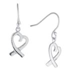 Target Sterling Silver Heart Drop Earrings - Silver, Women's, Size: L: 25mm X W: