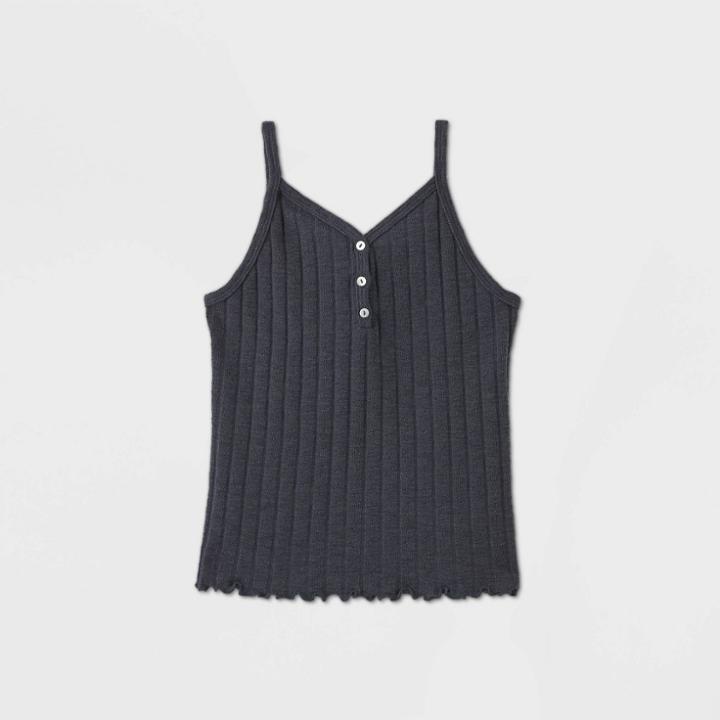 Girls' Knit Sweater Tank Top - Art Class Gray