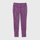Girls' Spacedye Mesh Pieced Performance Leggings - All In Motion Magenta Pink