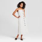 Women's Striped Sleeveless Button-down Midi Slip Dress - Who What Wear Blue/white M, Blue/white