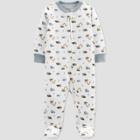 Baby Boys' Construction Thermal Sleep N' Play - Just One You Made By Carter's White/gray Newborn