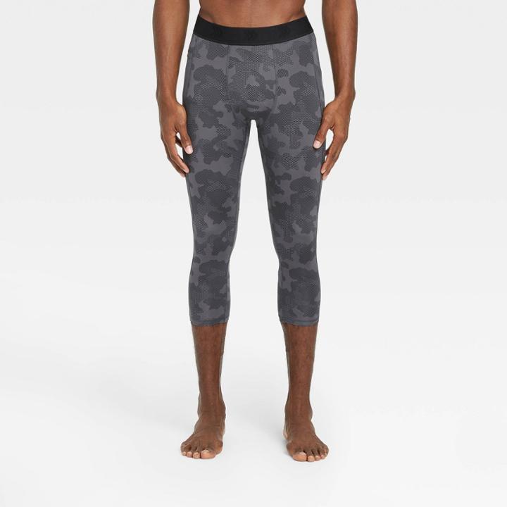 All In Motion Men's Fitted Camo Print 3/4 Tights - All In