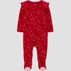 Baby Girls' Ladybug Footed Pajama - Just One You Made By Carter's Pink/red Newborn