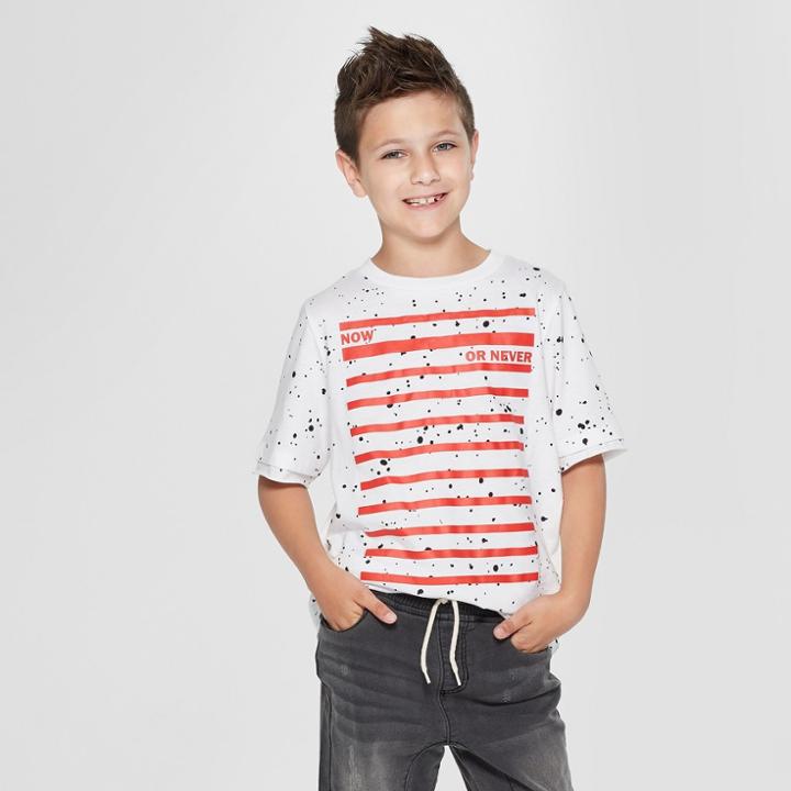 Target Boys' Now Or Never Graphic Short Sleeve T-shirt - Art Class White
