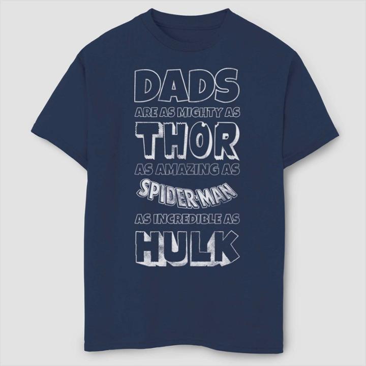 Boys' Marvel Dads Short Sleeve T-shirt - Navy