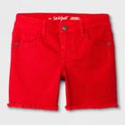 Girls' Raw Edge Shorts - Cat & Jack Red