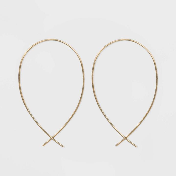Wire Earrings - Universal Thread Gold, Women's
