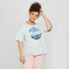 Women's Nasa Plus Size Short Sleeve Drop Shoulder Graphic T-shirt (juniors')