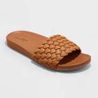 Women's Polly Woven Slide Sandals - Universal Thread Cognac