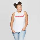 Women's Plus Size Sleeveless Cocktails Graphic Tank Top - Grayson Threads (juniors') - White