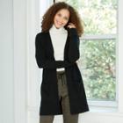 Women's Open-front Cozy Cardigan - A New Day Black