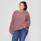 Women's Plus Size Pullover Sweater - Universal Thread Burgundy