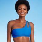 Juniors' One Shoulder Bikini Top - Xhilaration Blue D/dd Cup
