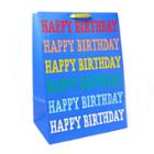 Spritz 'happy Birthday' Rainbow Verbiage On Colossal Gift Bag Blue -