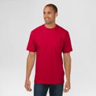 Dickies Men's Cotton Heavyweight Short Sleeve Pocket T-shirt- English Red